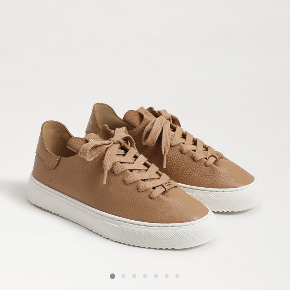 Sam Edelman Poppy Lace up Sneaker in Camel US 8 Women